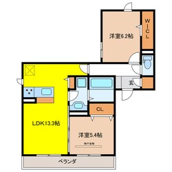 D-ROOM本荘WESTの物件間取画像